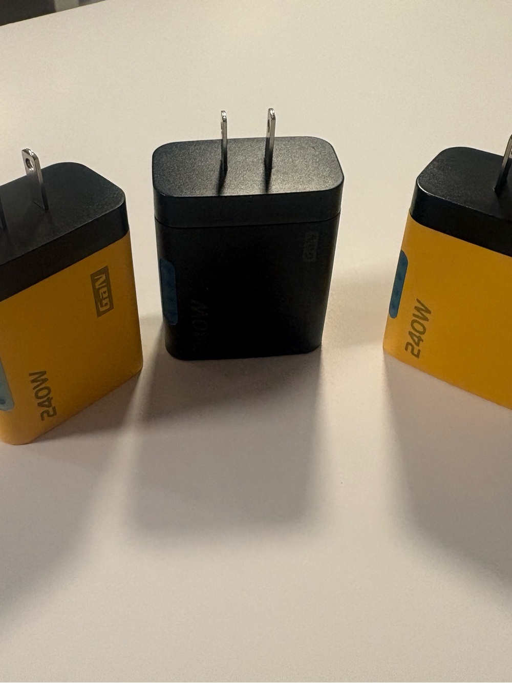 High-Power 240W USB-C Wall Charger - Black and Yellow